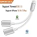 Lightning Jack Adapter Headphone for iPhoneX/10/8/8 Plus iPhone7/7 Plus,2 in 1 AUX Audio,Dual Lightning Jack Earphone Adaptor&Splitter(Audio+Charge+Music Control+Phone Call)Support iOS 11or Later