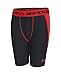 Under Armour Boys' HeatGear Armour Up Fitted Shorts – Long, Black (001)/Risk Red, Youth Medium