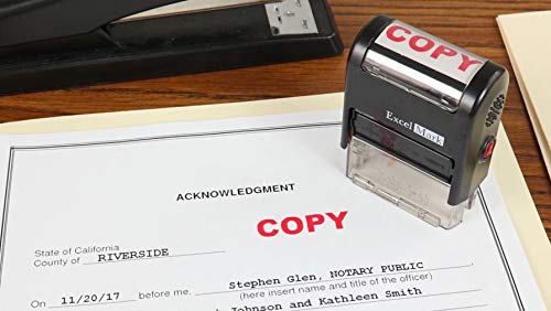 ExcelMark Copy Self Inking Rubber Stamp - Red Ink (Stamp Only) - //coolthings.us
