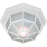 Acclaim 2002TW Flush Mount Collection 2-Light Ceiling Mount Outdoor Light Fixture, Textured White