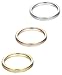 FIBO STEEL 3 Pcs 2MM Stainless Steel Womens Stacking Rings for Girls Wedding Engagement Rings,Size 8