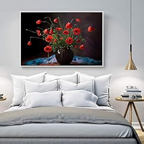 Floating Framed Canvas Wall Art for Living Room, Bedroom Still Life Canvas Prints for Home Decoration Ready to Hang - 16x24 inches