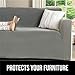 Gorilla Grip Original Velvet Fitted 1 Piece Loveseat Slipcover, Stretch Up to 54 Inches, Velvety Covers, Luxurious Couch Slip Cover, Spandex Loveseats Furniture Protector, with Fasteners, Chocolate