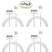 iPhone 4S Cable, BigMuu (6.5 Feet/2 Meter) 30 Pin USB Cable Sync Charging Cable For iPhone 4/4S, iPhone 3G/3GS, iPad 1/2/3 iPod (Pack of 4)