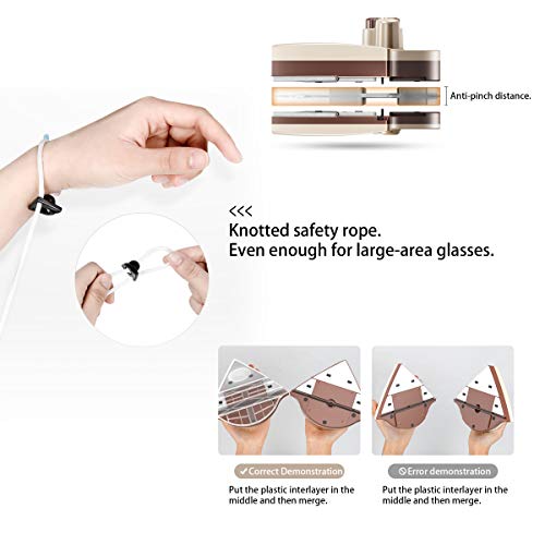 Double-Sided Magnetic Glass Wiper Cleaner Five-Gear Adjustable Magnetic Force for Double Glazed Windows Thickness 0.1"-1" (2-24mm) Magnetic Window Cleaner Wiper Glass Washing Cleaning Tool Brush