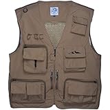 Autumn Ridge Traders Fly Fishing Photography Vest with 16 Pockets Made with Lightweight Mesh Fabric for Travelers, Sports, Hiking, Bird Watching, River Guide Adventures and Hunting.