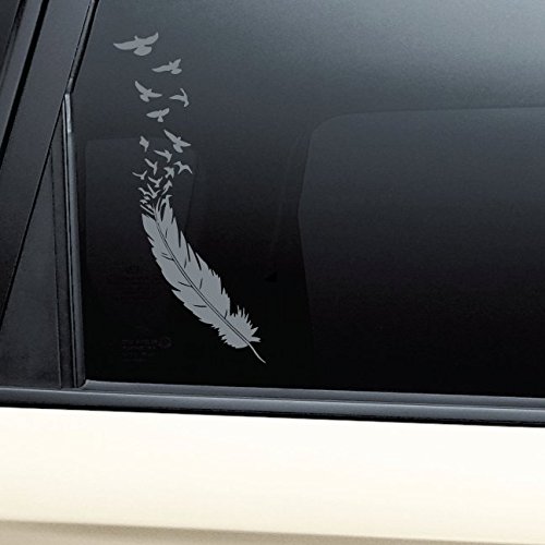 Birds of a Feather Vinyl Decal Laptop Car Truck Bumper Window Sticker - Charcoal