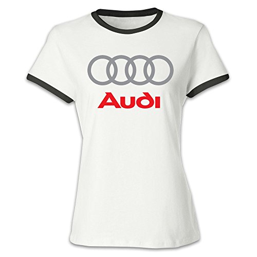 Audi Logo Women's Baseball T Shirt Black