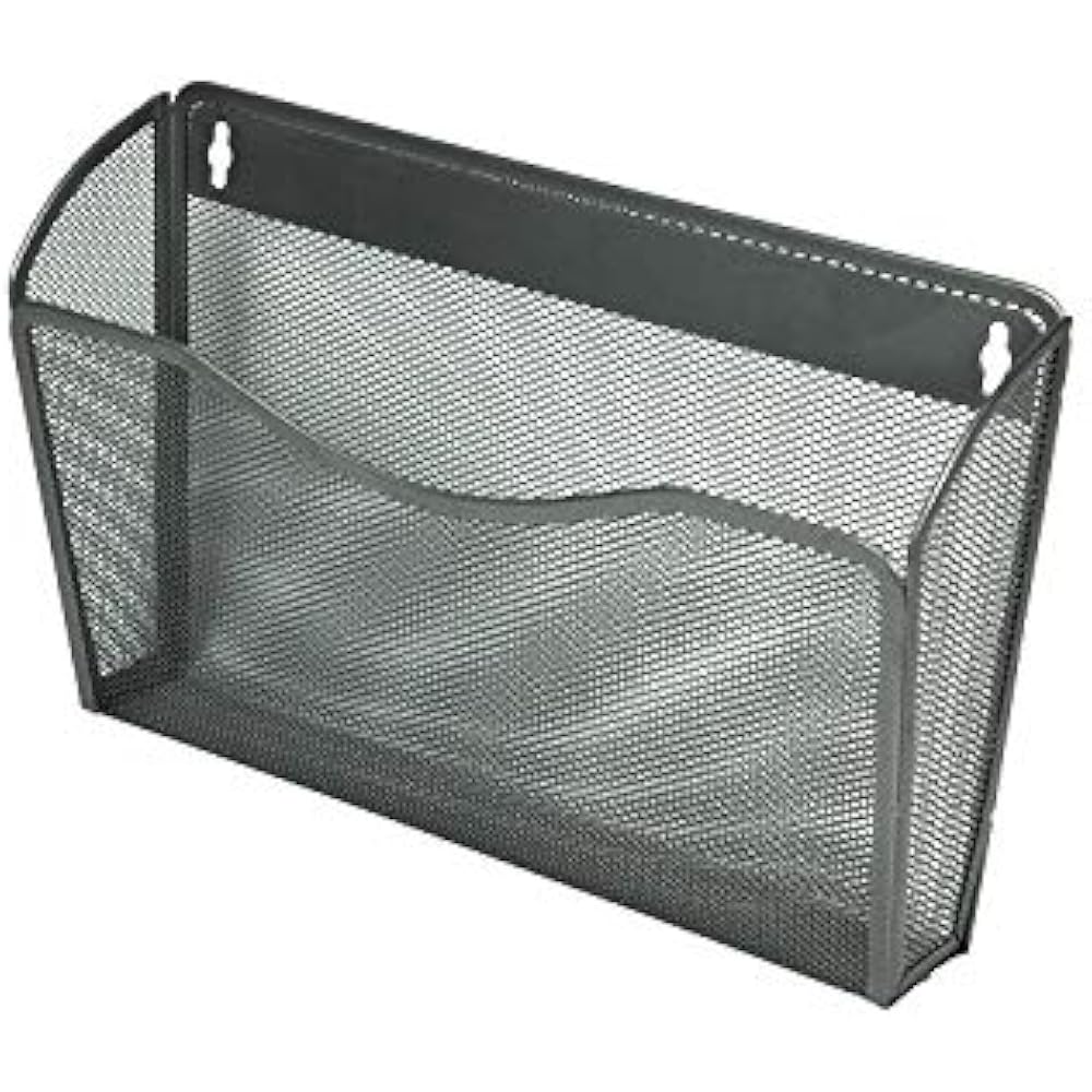 3 Pack Mesh Hanging Wall Mount File Organizer Metal Mail Letter Pocket