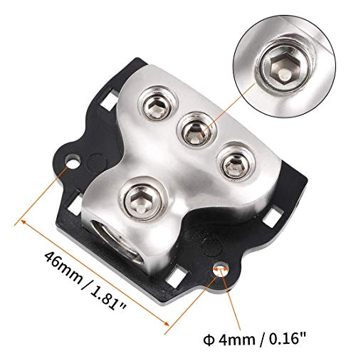 Evazory 3 Way Power Distribution Block 0 Gauge In 4 Gauge Out Amp Power