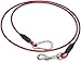 Leash Boss Dog Tie Out Cable - 5 Ft Heavy Duty Tether for Large Dogs - Red, PVC-coated Steel, Chew-Proof, Dog Lead for Yard, Camping, and Training