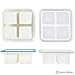 Superb Cube 2 Inch Cube Silicone Ice Cube Tray with EZ-Release & No-Spill Steel Reinforced Rim - Makes 4 Cubes