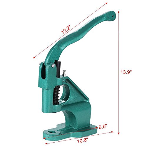 go2buy Heavy Duty 3 Die (#0#2#4) Grommet Machine Hand Eyelet Press Hole Punch Tool with 1500 Silver Grommets Eyelet