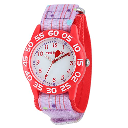 Red Balloon Kids' Plastic Time Teacher Analog Quartz Nylon Strap Watch