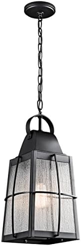 Outdoor Pendant 1 Light With Textured Black Finish Medium Bulb 10 inch 150 Watts