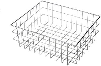 Marlin Steel Plain Steel Utility Basket, Chrome Plated (16"L x 13"W x 6"H)