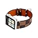 TCSHOW 42mm 44mm Soft PU Leather Pastoral/Rural Style Replacement Strap Wrist Band with Silver Metal Adapter Compatible for Apple Watch Series 4/3/2/1 (Z7)