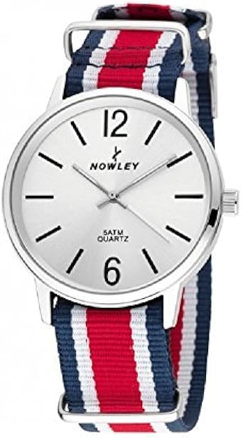 Reloj Nowley - correa de tela tricolor azul/blanco/rojo 8 ...