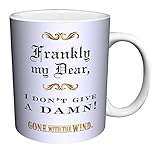Gone with The Wind Don't Give a Damn Quote Classic Hollywood Romance Movie Film Ceramic Gift Coffee (Tea, Cocoa) 11 Oz. Mug