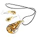 Ecloud Shop® Fashion drops-shaped Lampwork Glass beautiful Murano Foil Pendant Necklace Earrings