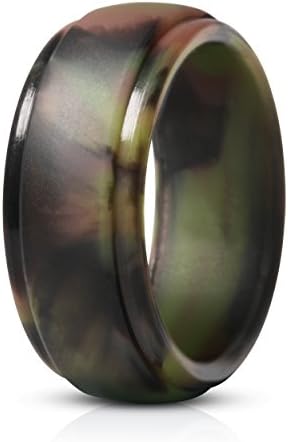 Saco Band Silicone Rings Men - 7 Rings / 1 Ring Rubber Wedding Bands