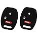 2x KeylessOption Key Fob Cover Replacement for 2005 2006 2007 2008 2009 2010 2011 2012 2013 2014 2015 2016 2017 Honda Accord Pilot Odyssey Civic Ridgeline CRV CRZ Fit Insight Remote Silicone, 3-Button