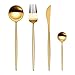 Morgiana Matte Gold 4-Piece 18/10 Stainless Steel Flatware Cutlery Set