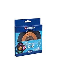 Verbatim 700 MB 52 X 80 minute digital Vinyl CD-R, 10-Disc 97935