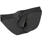 Cerahome Men's Pouch Trunks Ice Silk Enhance Underwear Briefs Low-Rise Ultra-Thin Bulge Pouch Sport Underpants