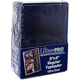 25 - Ultra Pro 3 X 4 Top Loader Card Holder for Baseball, Football, Basketball, Hockey, Golf, Single Sports Cards Top Loads - Sportcards Card Collecting Supplies