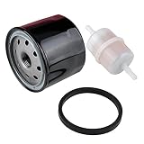 Harbot 12 050 01-S 12 050 01 Oil Filter with 24 050 02-S Fuel Filter for Kohler CH18 CH20 CH22 CH23 CH25 CV18 CV20 CV22 CV23 CV25 Engine John Deere GY20577 AM125424 Lawn Mower