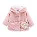 LvYinLi Baby Girls Fur Winter Warm Coat Jacket with Cute Bag Girls Thick Warm Clothes (0-6 Months, Pink)