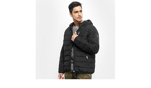 jaqueta puffer treebo básica capuz masculina