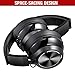 Bluetooth Headphones Over Ear,YSMKUOK Wireless Hi-Fi Stereo Headset with Noise Cancelling Microphone, Supports Hands-Free Calling Wireless and Wired Foldable Headphones for PC/Cell Phones/TV – Blackthumb 1