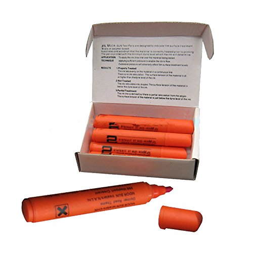 MXBAOHENG 10 pcs/Box Dyne Surface Tension Test Pen 38 dyne/cm,Plastic