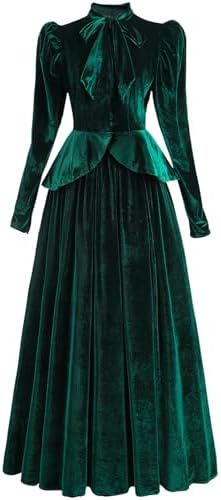 green velvet victorian dress Vintage 1970s Renaissance Green Velvet Taffeta Victorian Maxi Dress Talon  XS/S