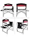 KingCamp Heavy Duty Camping Folding Director Chair Oversize Padded Seat with Side Table and Storage Bag, Supports 396 lbsthumb 2