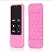 Fintie Protective Case for Apple TV 4K/ HD Siri Remote (1st Gen) - Honey Comb Lightweight Anti Slip Shockproof Silicone Cover for Apple TV 4K 5th 4th Gen Siri Remote Controller, Pink