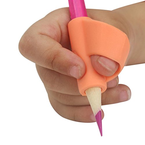 Writing Posture Correction Device, Lotus.flower Silicone 3PCS/Set Children Pencil Pen Holder Writing Aid Grip Posture Correction Tool