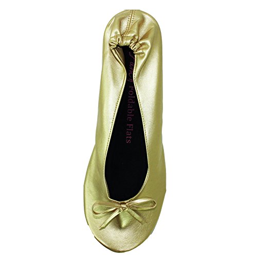 Foldable Flat Ballet Shoes With Expandable Tote Bag For Carrying