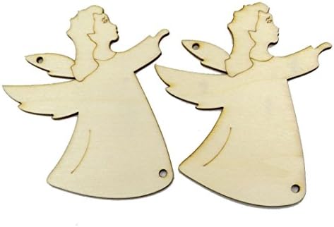 10Pcs Christmas Wood Chip Tree Ornaments Xmas Hanging Pendant Decoration Gifts by ZJENE (A)