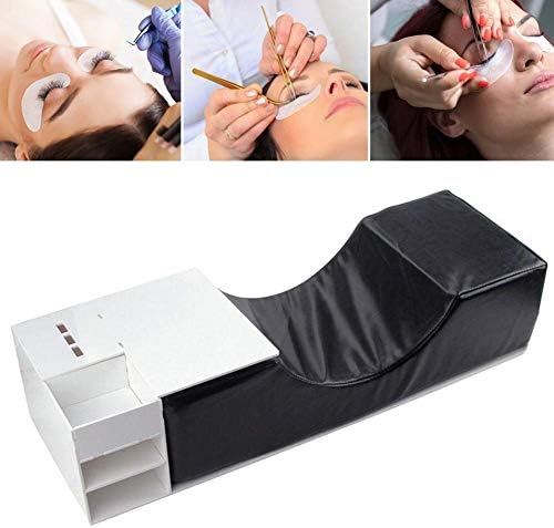 Weemoment Eyelash Extension Neck Pillow Memory Foam Pillow Beauty Salon Pillow Grafting Eyelash Curve Pillow Neck Contour Pillow Improve Sleeping Support Protection Neck