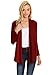 Women's Basic Rayon Span Open Drape Cardigan Sweater Long Sleeves - Made in USA