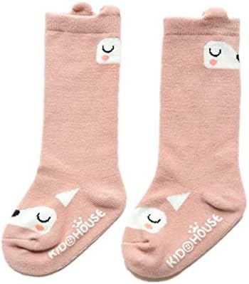 QandSweet Baby Boy Combed Cotton Socks - Non-Skid Toddler Floor Socks