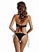 zeraca Women's High Neck Criss Cross Tie Side Bikini Swimsuits