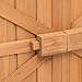 Goplus Wooden Garden Shed Outdoor Storage Cabinet Fir Wood Double Door Yard Locker (Natural)
