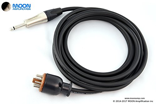 B3 Organ 20' ADAPTER CABLE, 11-Pin to LINE-LEVEL Unbalanced Mono 1/4" Phone Plug with Integrated 10 dB Pad, DC Block, for recent Hammond, Nord and other organ brands. MOONamp.com