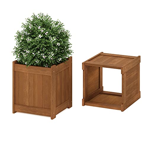 Furinno Planter, Wood, Natural, One Size, One Size