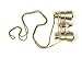 Levenhuk Broadway 325F Opera Glasses (gold, with LED light and chain), 3x, with accessory kit