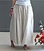 Yesno P56 Women Casual Loose Wide Leg Pants 100% Thin Linen Casual Low Crotch Elastic Waist